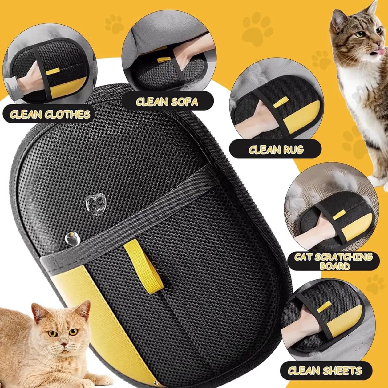 Pet hair remover glove